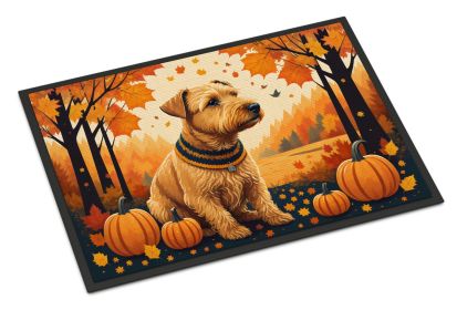 NEW Lakeland Terrier Fall Doormat Front Door Mat Indoor Outdoor Rugs for Entryway, Non Slip Washable Low Pile, 18H X 27W