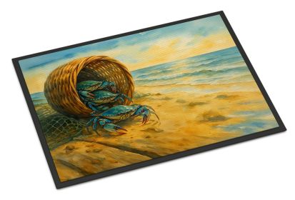 Crab escape Doormat Front Door Mat Indoor Outdoor Rugs for Entryway, Non Slip Washable Low Pile, 18H X 27W