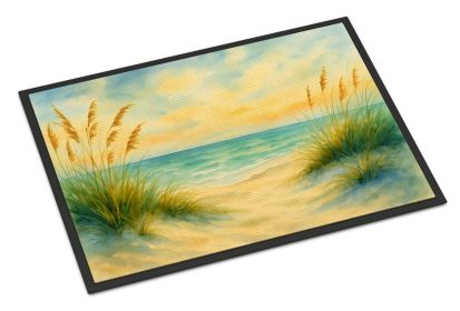 Beach Quiet Morning on the Dunes Doormat Front Door Mat Indoor Outdoor Rugs for Entryway, Non Slip Washable Low Pile, 24H X 36W