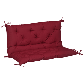 Porch Swing Cushion Garden Bench Cushion with Backrest, Non-Slip 2-Seater Thick Pad, Swing Chair Mat Replacement for Indoor and Outdoor, 39.4" x